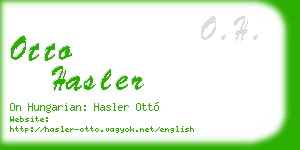 otto hasler business card